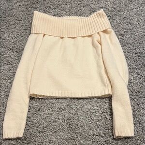 Edikted Off-Shoulder Sweater in Cream
